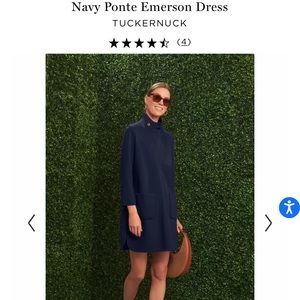Navy Ponte Emerson Dress Tuckernuck Size S